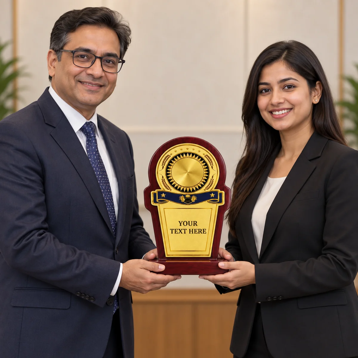 Arched Wooden Plaque Trophy - view 3